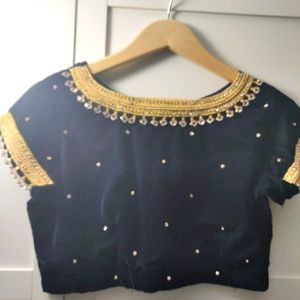 Brand new diamond handwork ,velvet blouse